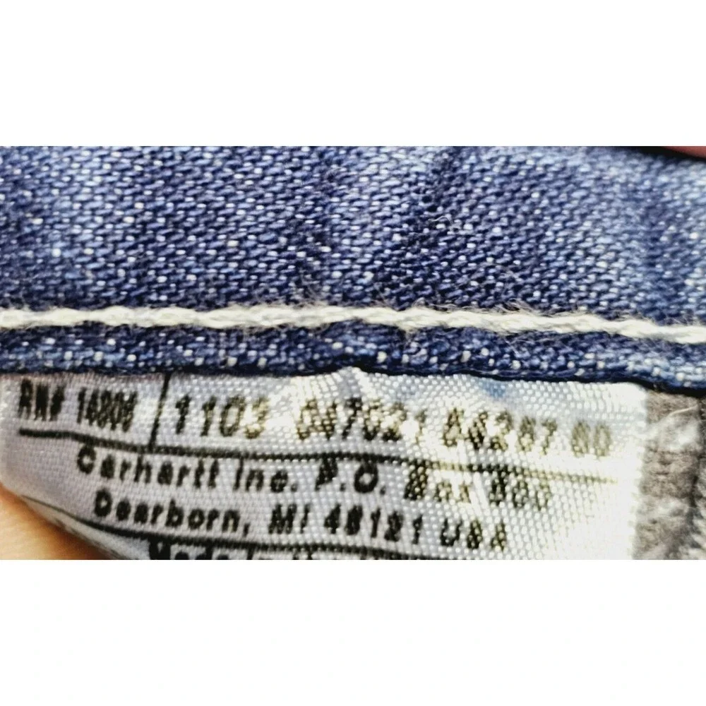 Vtg Carhartt Carpenter Jeans Mens‎ 38x32 Gorpcore USA Made Workwear Utility Y2K